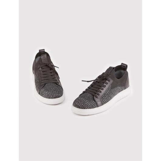 Knitwear Gray Men's Sports Shoes