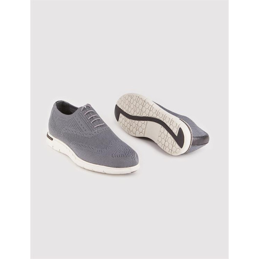 Knitwear Gray Casual Men's Casual Shoes