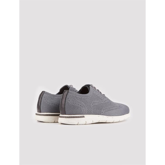 Knitwear Gray Casual Men's Casual Shoes