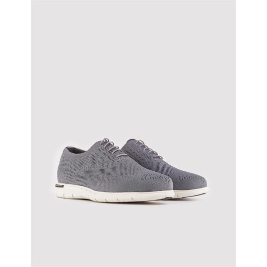 Knitwear Gray Casual Men's Casual Shoes