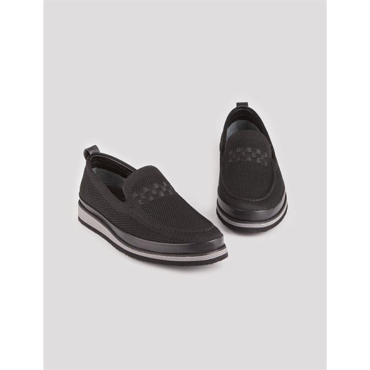 Knitwear Black Eva Sole Men's Casual Shoes