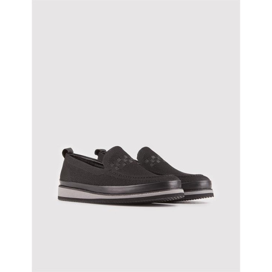 Knitwear Black Eva Sole Men's Casual Shoes