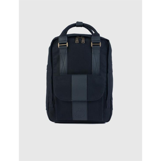 Midi Men's Black Backpack With Triangle Connector