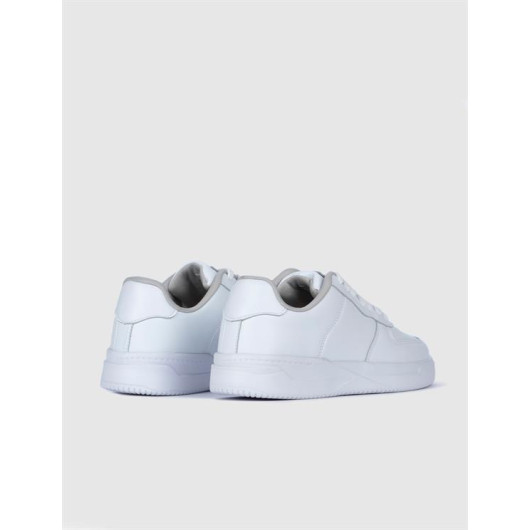 Wildbull White Lace-Up Women's Sneakers