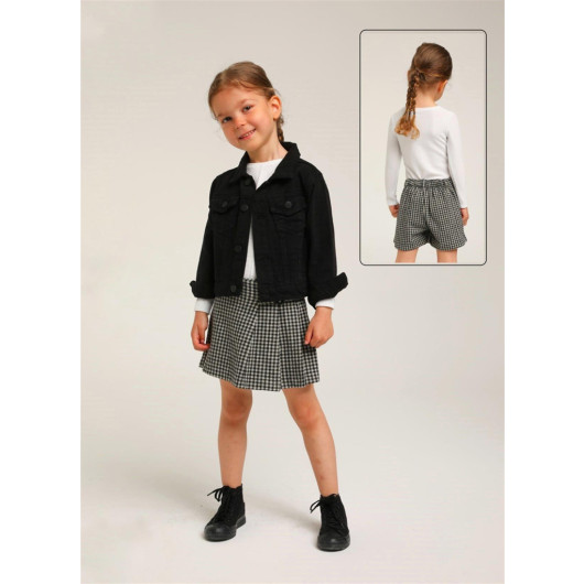 01-04 Years Old Baby Girl Black Color Pitikare Shorts Skirt