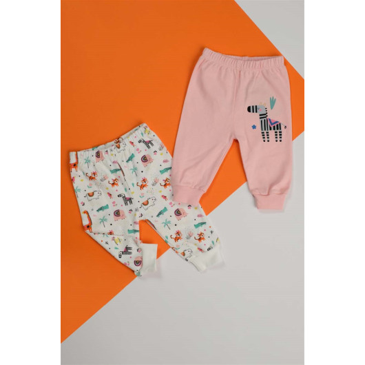 03 - 24 Months Baby Girl Giraffe Double Trousers Without Booties