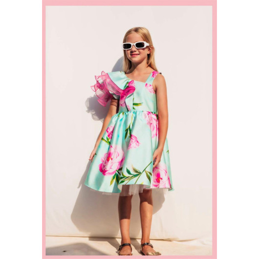 04 - 12 Age Girl Pink Roses Dress