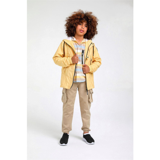 04 - 14 Years Boys Mink Cargo Pocket Trousers