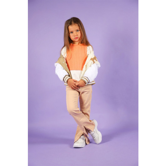 05-14 Years Girl Child Flared Trousers Shirt Sweater Suit