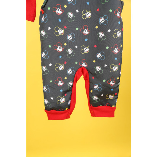 06-24 Months Baby Boy Navy Blue-Red Mickey Licensed Loose Suit