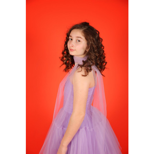 07 - 15 Years Girl Child Lilac Evening Dress