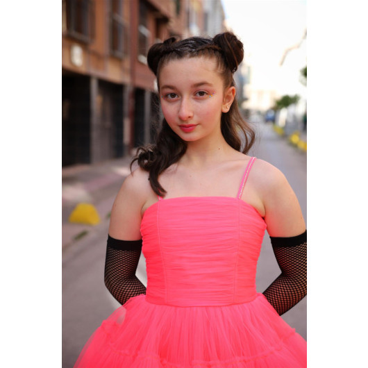 07 - 15 Age Girl Neon Evening Dress