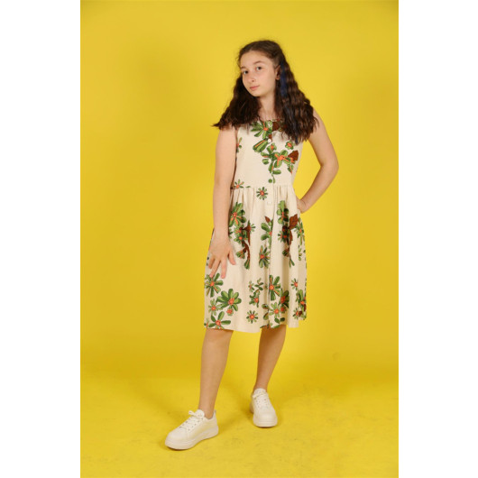 08-14 Years Old Girl Bellis Flower Dress