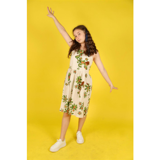 08-14 Years Old Girl Bellis Flower Dress