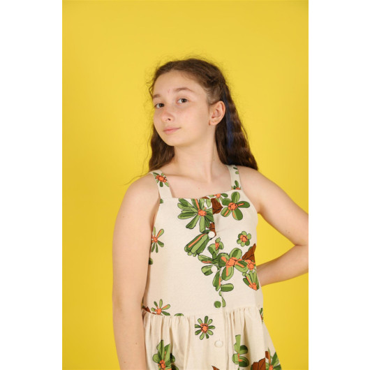 08-14 Years Old Girl Bellis Flower Dress