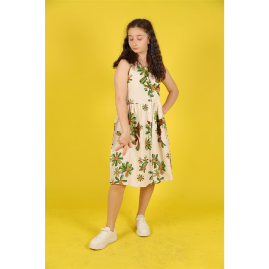 08-14 Years Old Girl Bellis Flower Dress