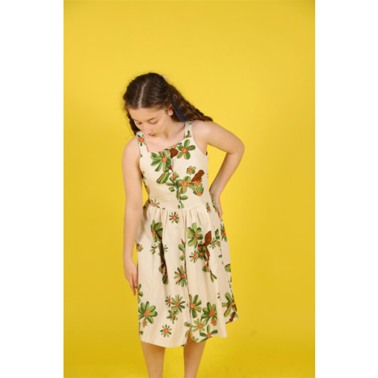 08-14 Years Old Girl Bellis Flower Dress