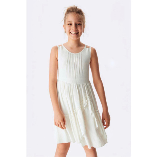 08-14 Years Old Girl Crinkle Dress