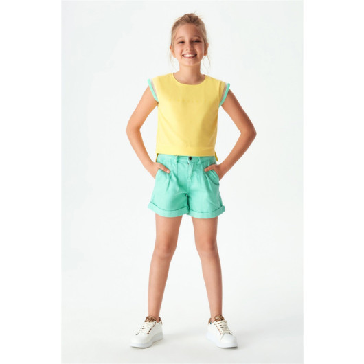 08-14 Years Girl Yellow Duru Bodysuit