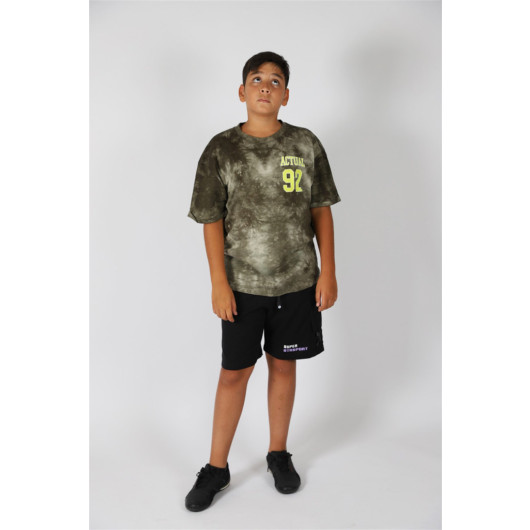 09-14 Age Male Actual Basic Khaki T-Shirt