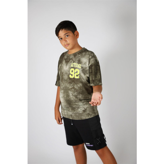 09-14 Age Male Actual Basic Khaki T-Shirt