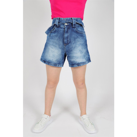09-14 Years Old Girl's Denim Shorts