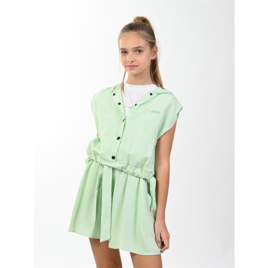 Girl's Mint Green Blouse And Shorts Set 09-14 Years