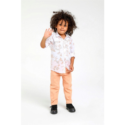 12 Months - 04 Years Old Boy Baby Mouth Trousers Shirt Set