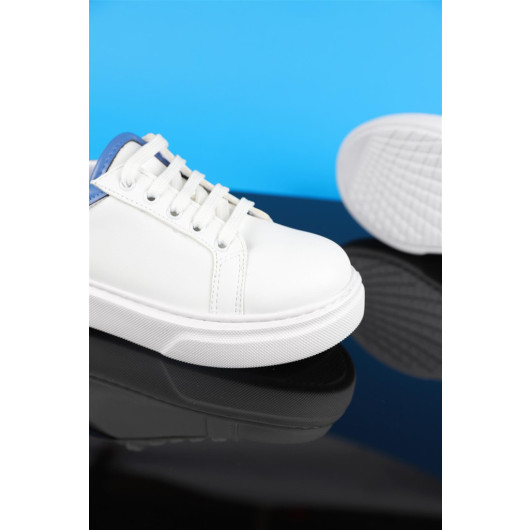 31-35 Number White-Blue Sneaker Shoes