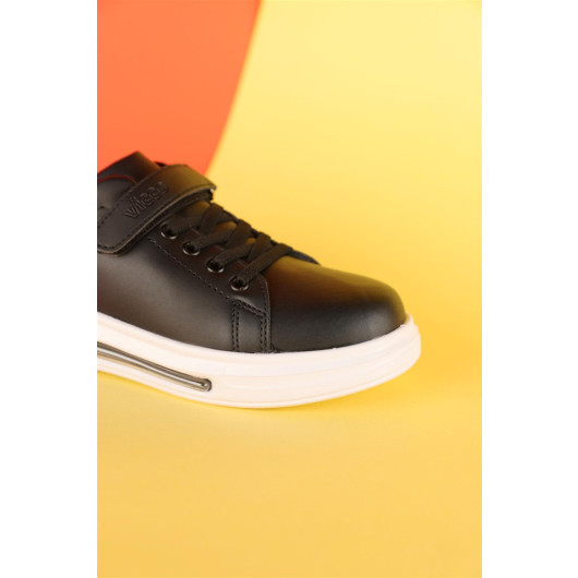 Size 32-37 Unisex Black Color Sports Shoes