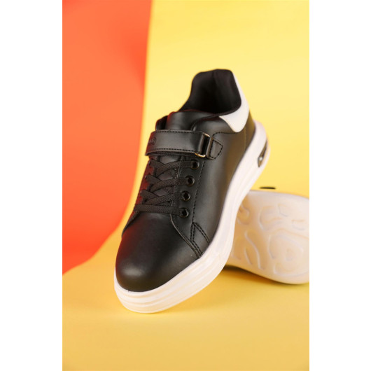 Size 32-37 Unisex Black Color Sports Shoes