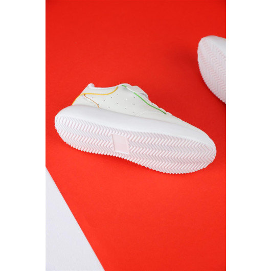32-37 Number Unisex Vicco Latte White Sneakers