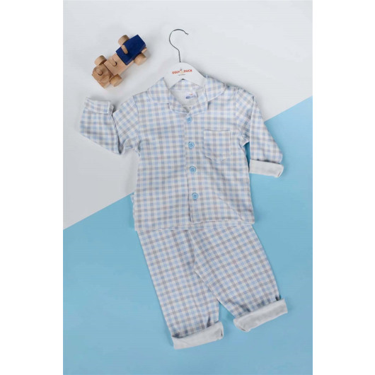 Boys Checkered Pajamas Set