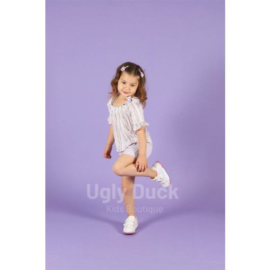 Girl's Lilac Shorts Set