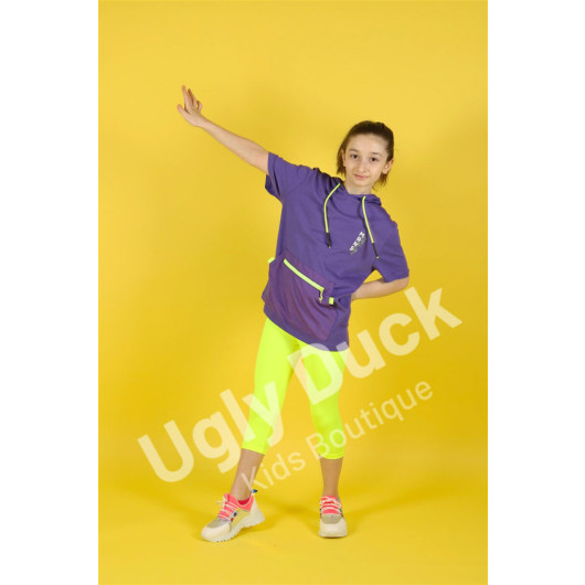 Girl Neon Yellow Leggings