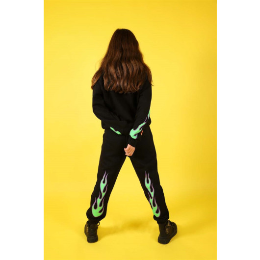 Sirius Unisex Green Flame Suit