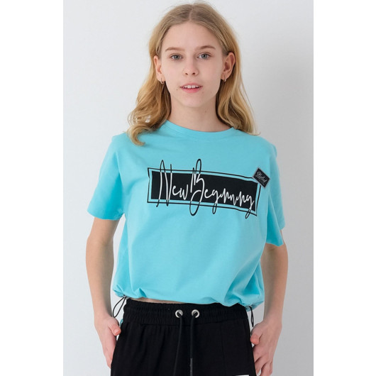 Girl's Adjustable Waist Printed T-Shirt