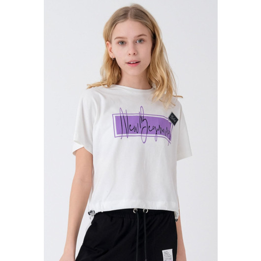 Girl's Adjustable Waist Printed T-Shirt