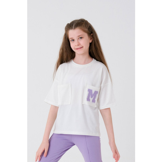 Girl's Pocket Printed T-Shirt