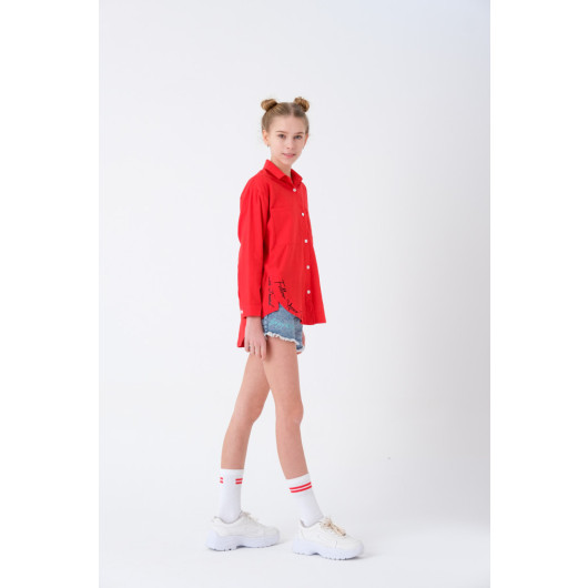 Girls' Digital Printed Shirt 7-15 Years