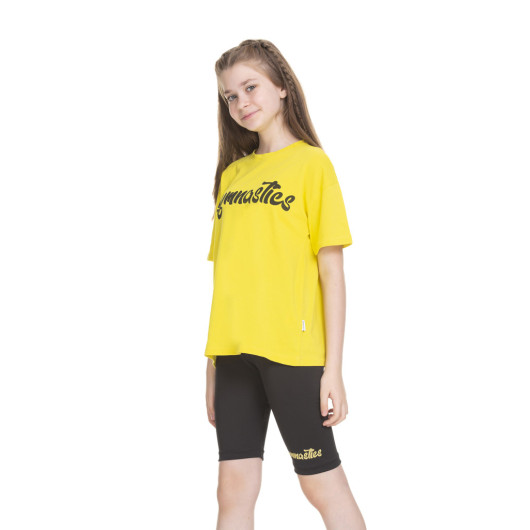 Girl's Gymnastics Written Scuba Tights