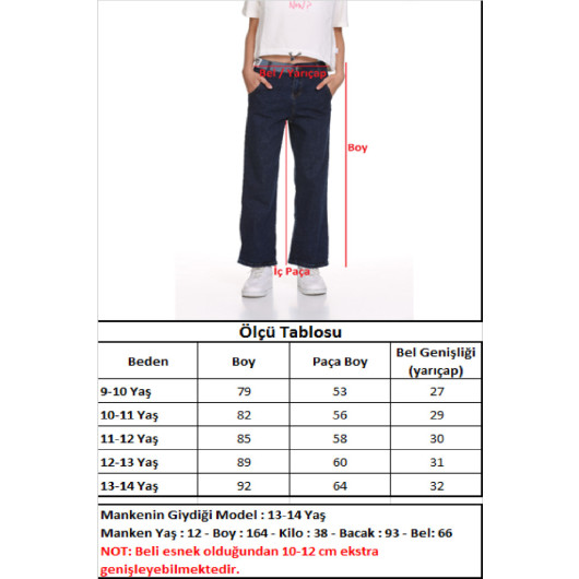 Girl Jean Jeans 9-15 Ages