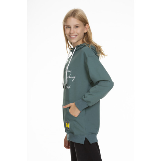 Girl's Hoodie With Letter Printed Sweatshirt 9-14 Years