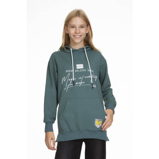 Girl's Hoodie With Letter Printed Sweatshirt 9-14 Years