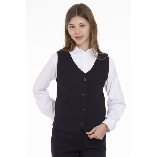 Girl's Casual Fit Classic Vest 9-14 Ages