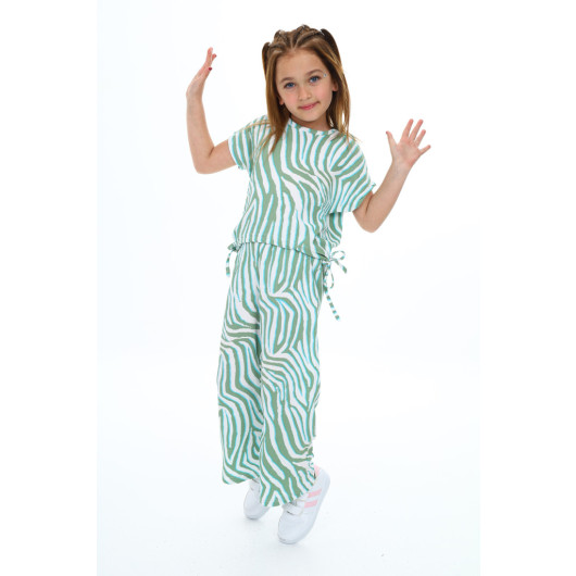 Girls' Two-Piece Zebra-Patterned Set, Size 6-13