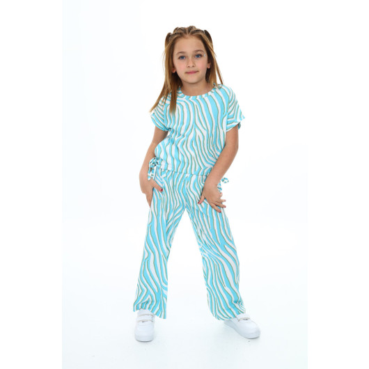 Girls' Two-Piece Zebra-Patterned Set, Size 6-13