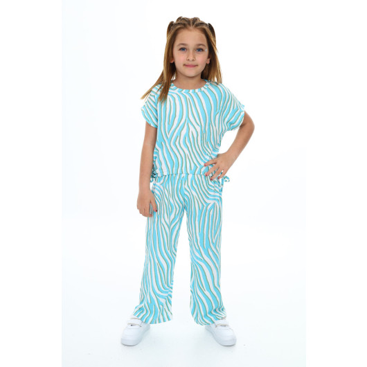 Girls' Two-Piece Zebra-Patterned Set, Size 6-13