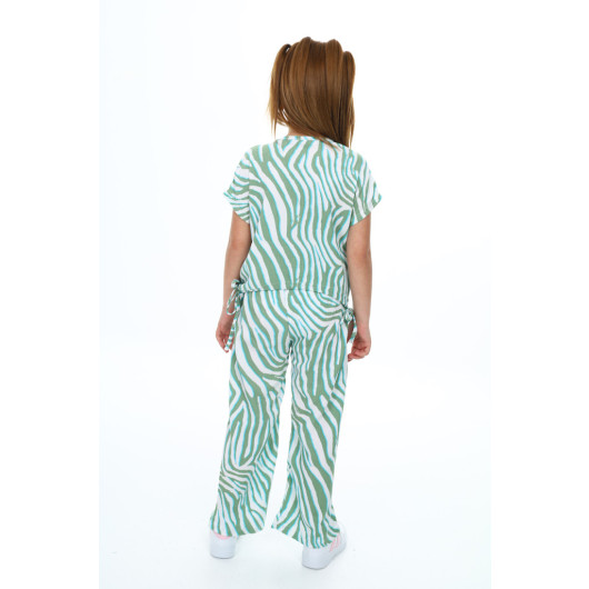 Girls' Two-Piece Zebra-Patterned Set, Size 6-13