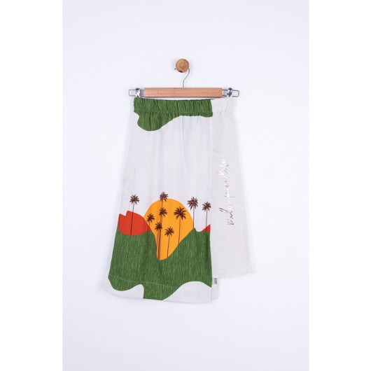 Girls Green Safari Style Skirt